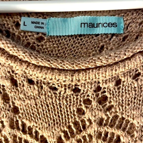 Maurice woman open back sweater vest/peachy pink/Large/Boho/Spring time - Picture 5 of 7